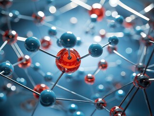 Obraz premium Atoms in an Abstract Background. Chemisrty