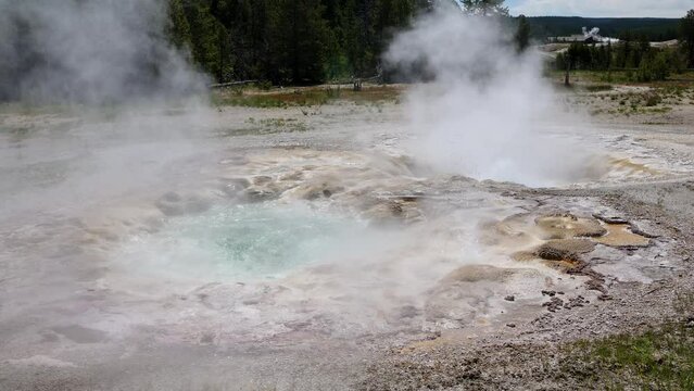 Spasmodic Geyser, Upper Geyser Basin, Yellowstone National Park, Wyoming, United States of America