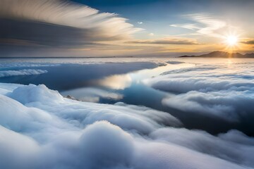 Fototapeta premium clouds over the sea
