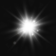 Fototapeta na wymiar Vector transparent sunlight special lens flare light effect. Bright beautiful star. Light from the rays. 