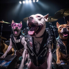 pit bull dogs rock star rock band