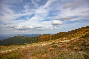 sharp rocks of Shpytsi Mountain in Chornohora mountain range