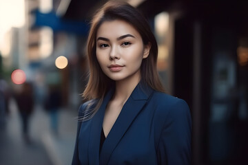 Naklejka premium portrait young woman business woman