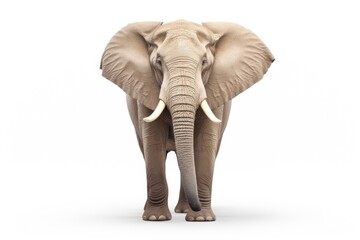 elephant isolated on white background in studio shoot