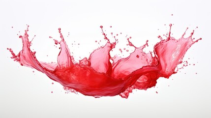 red juice or wine splash isolated on white background. generative ai