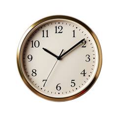 wall clock isolated on white