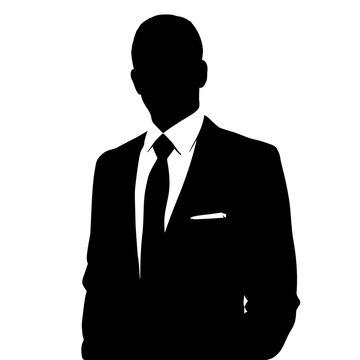 recommend clip art: Businessman silhouette symbol. Vector illustration