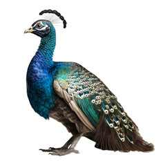 Obraz premium Congo Peafowl bird isolated on transparent background. Concept of wildlife.