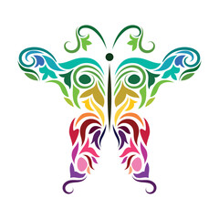 Vector colourful butterfly - 652413875