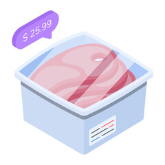 An isometric icon of stall 