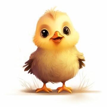 chicken on a white background drawing.