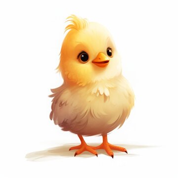 chicken on a white background drawing.