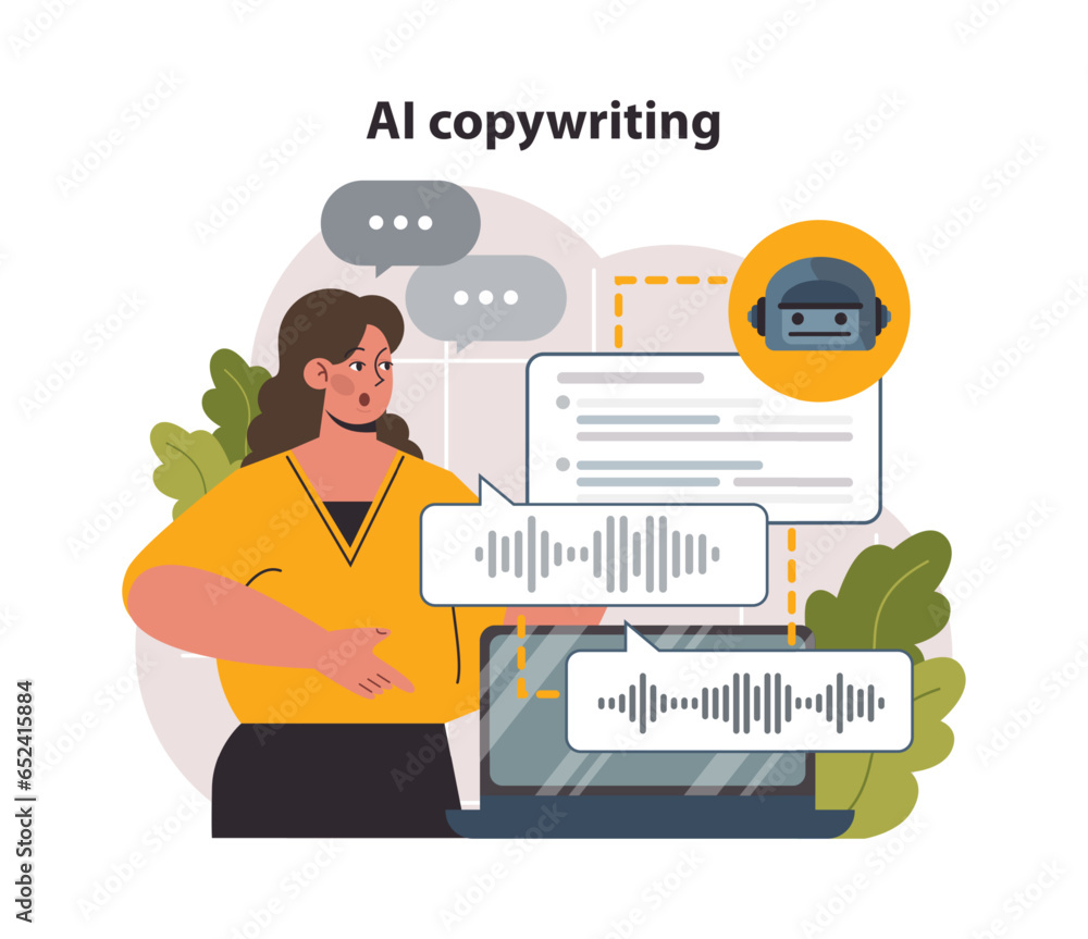 Poster ai copywriting. neural network writing text for business promotion. automated