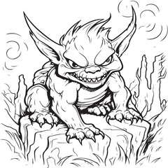 Chupacabra Monster coloring page