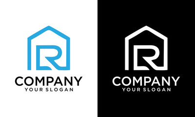 Unique and Minimalist Letter R Logo Design