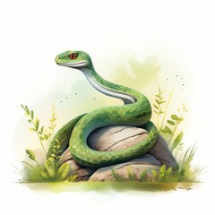 snake drawing on white background.
