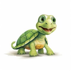 Fototapeta premium turtle drawing on a white background.