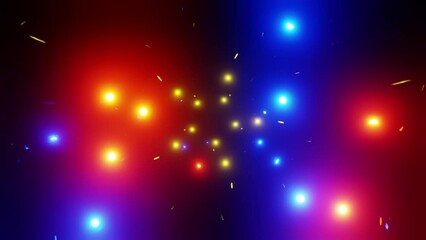 Abstract flickering emergency lights red and blue laser overlay 3d render. Disco ball, dance vj loop for festival, nightclub, neon party, dj set - Powered by Adobe