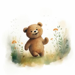 bear cartoon children's character drawing.
