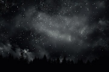 a dark night sky with clouds and stars Generative AI