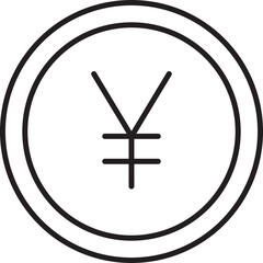 yen coin icon
