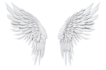 Winged Serenity and Peace Isolated on Transparent Background Generative AI