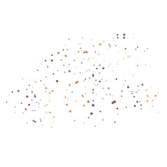 colored paint stains on a white background