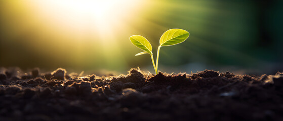 Investment return and profit savings with nature as backdrop, Generative AI