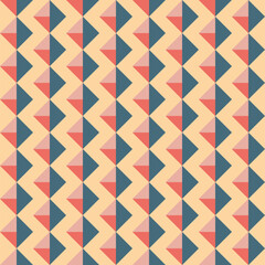 Retro colorful abstract geometric vector seamless pattern. Colorful funky repeating pattern in 60s style. Perfect for wallpapers, backgrounds, textile, fabric.