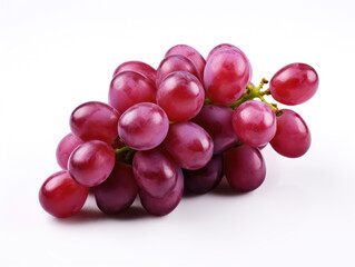 Fototapeta premium bunch of fresh dark blue grapes isolated on white background