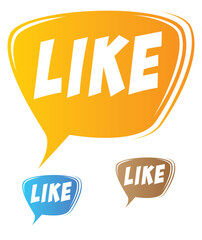 LIKE speech balloon Vector