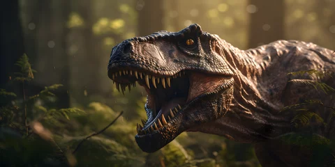 Deurstickers tyrannosaurus rex dinosaur © sam