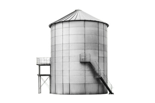 Detailed Grain Storage Structure Isolated on Transparent background