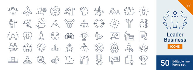 Leader icons Pixel perfect. Business ,select ,teamwork,...