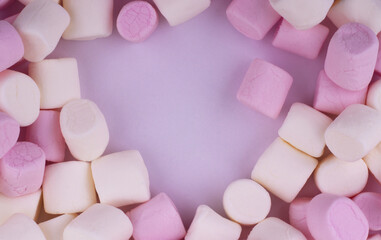 Background or texture of mini marshmallows