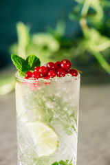 heady cocktail with alcohol and juice beautiful decor for advertising