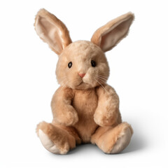 Toy rabbit on white background
