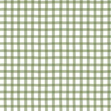 Fototapeta Checkered seamless pattern. Green. Pastel vichy background for postcards, packaging, wrapping, textiles, fabric printing. Easter, Thanksgiving, children's birthday, other holidays and events.