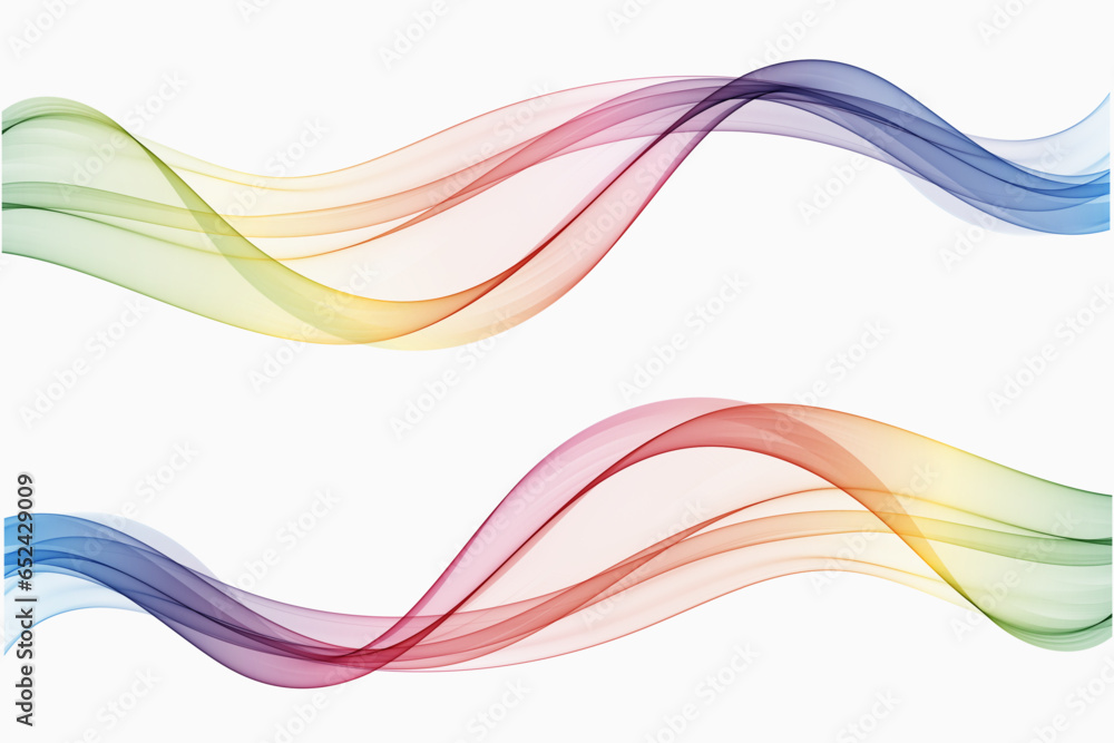 Aufkleber abstract flow of colored waves .vector background wave color spectrum set.