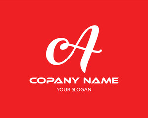 ca ,ac logo vector white icon vector minimal logo