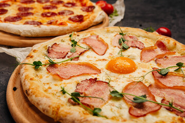 craft pizza in a wood-fired oven