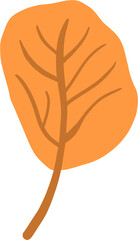 simplicity autumn leaf freehand drawing