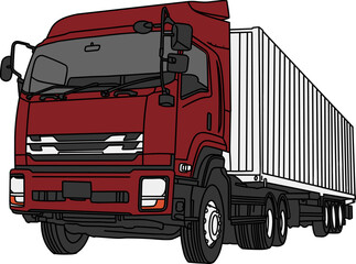 logistic trailer truck illustration 

