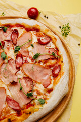 craft pizza in a wood-fired oven