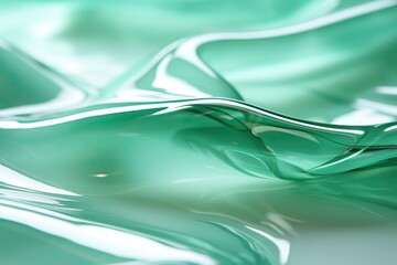 Green gel refreshing abstract background