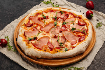 craft pizza in a wood-fired oven