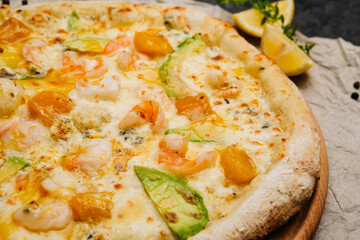 craft pizza in a wood-fired oven