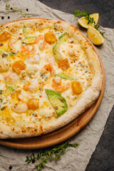 craft pizza in a wood-fired oven