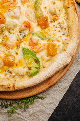 craft pizza in a wood-fired oven