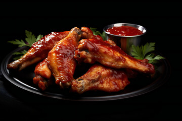 Wings with sauce